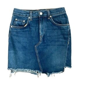 Rag & Bone Blue Denim Dive Skirt In Eddy vacation beach coastal cowgirl size 24